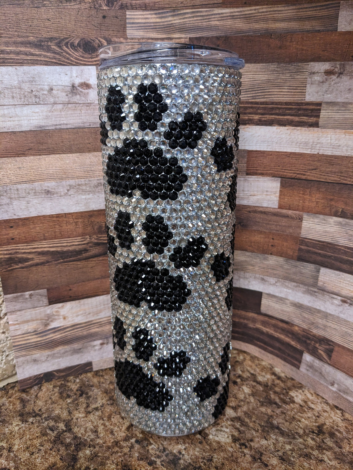 Puppy paw Rhinestone 20oz skinny tumbler