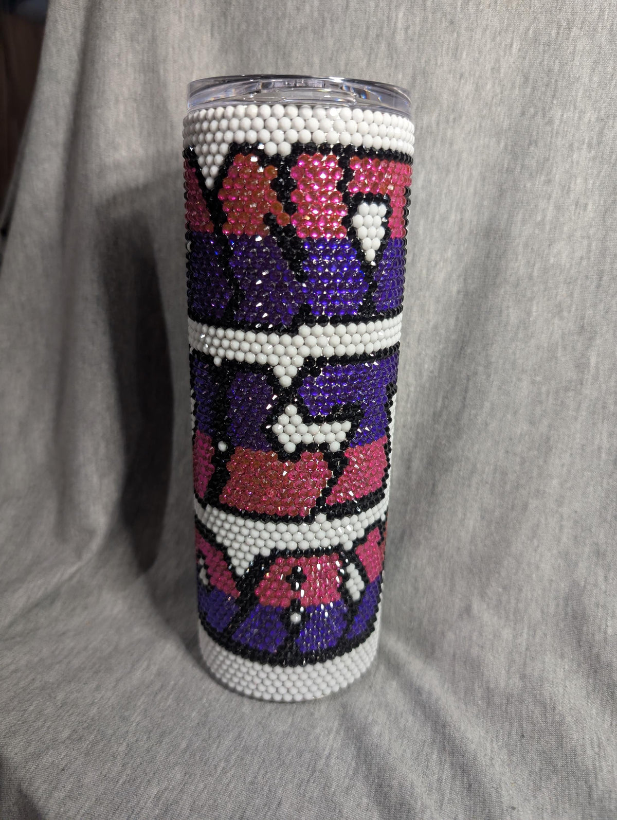 20 oz  I can't adult today Rhinestone skinny tumbler