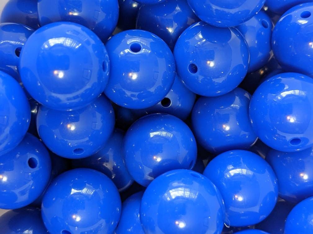20 mm Solid Color bubblegum beads