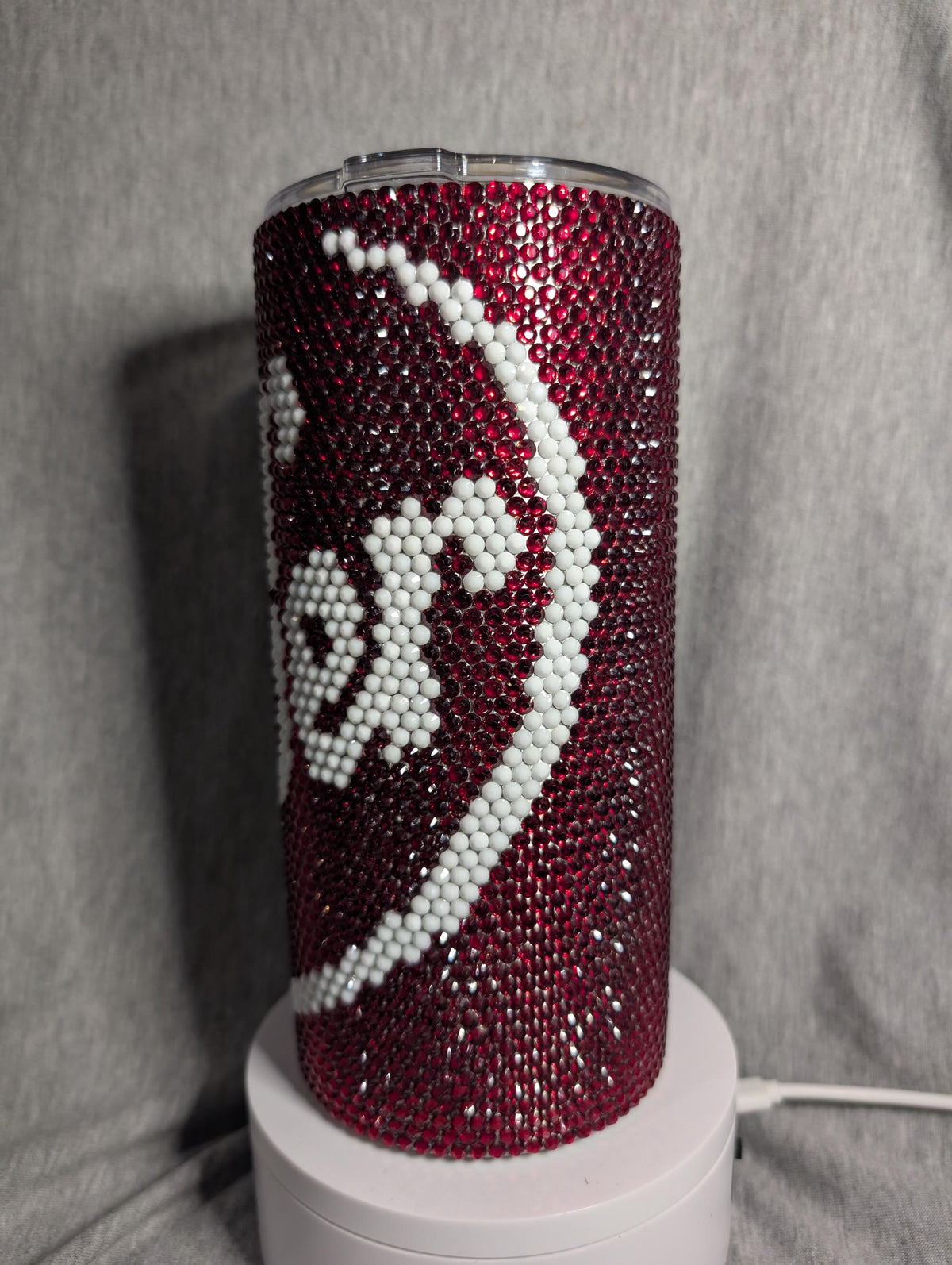 Dr Pepper Soda Rhinestone 20 oz thick tumbler