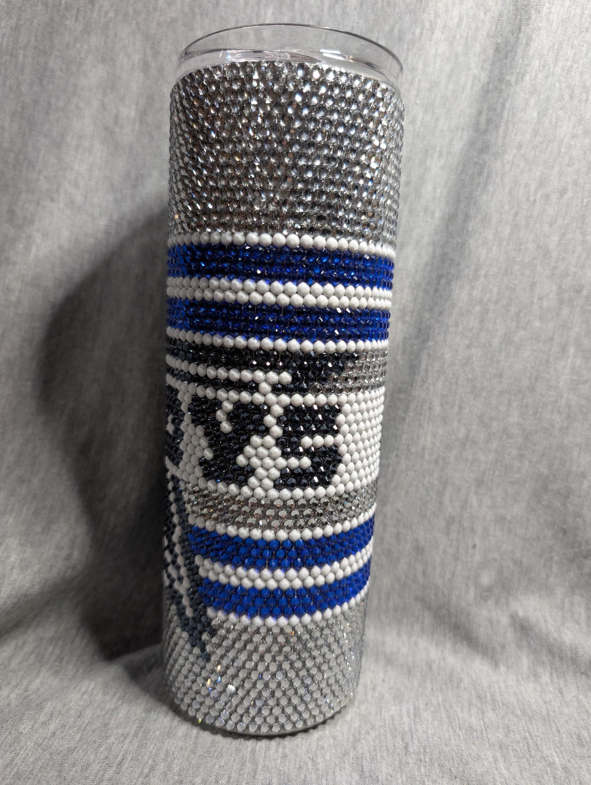 Cowboys Football Team Rhinestone 20 oz skinny tumbler