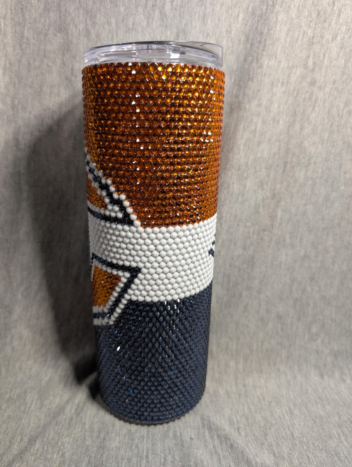 Chicago Football Team Rhinestone 20 oz skinny tumbler