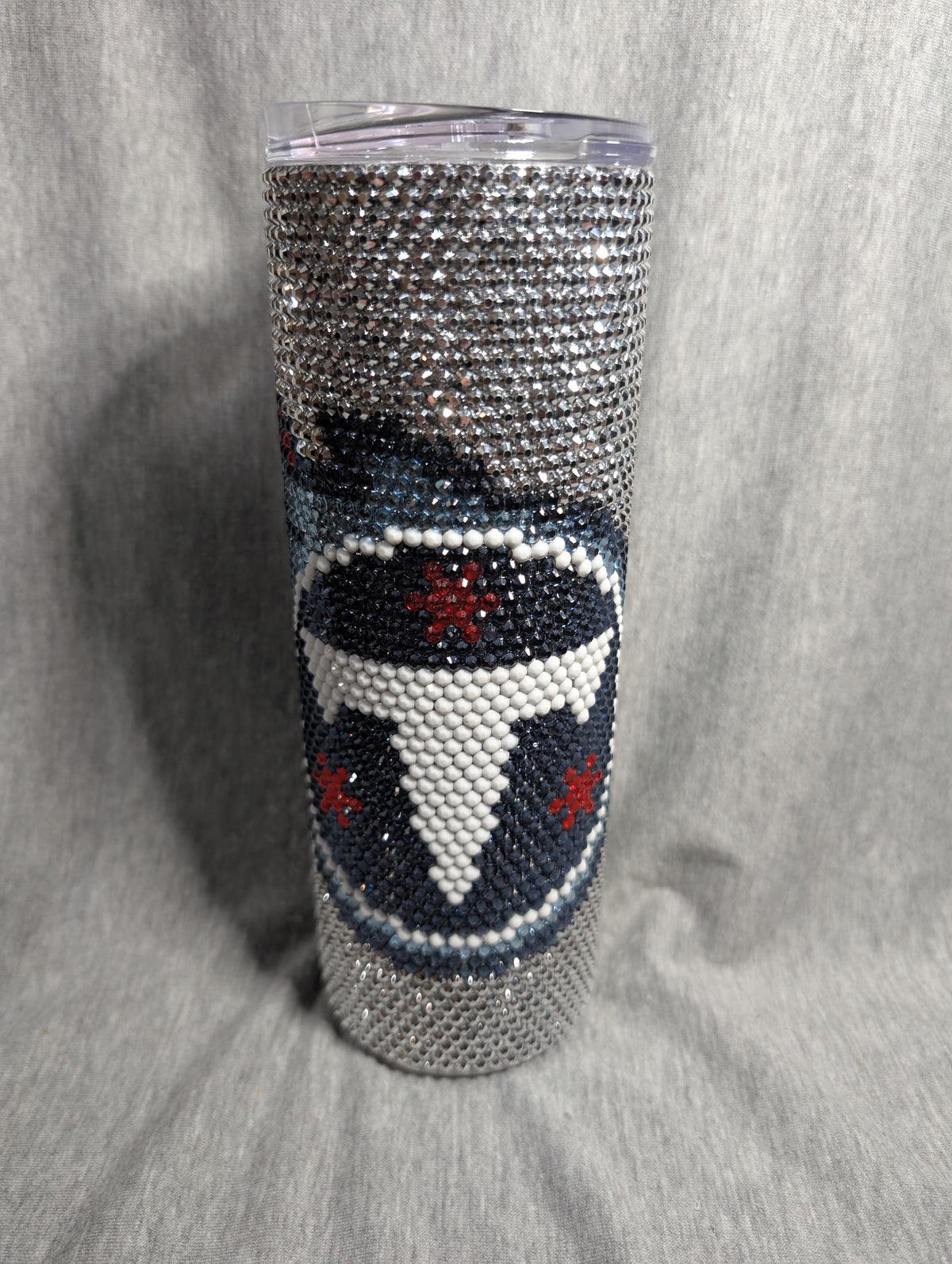 Tennessee Football Team Rhinestone 20 oz skinny tumbler