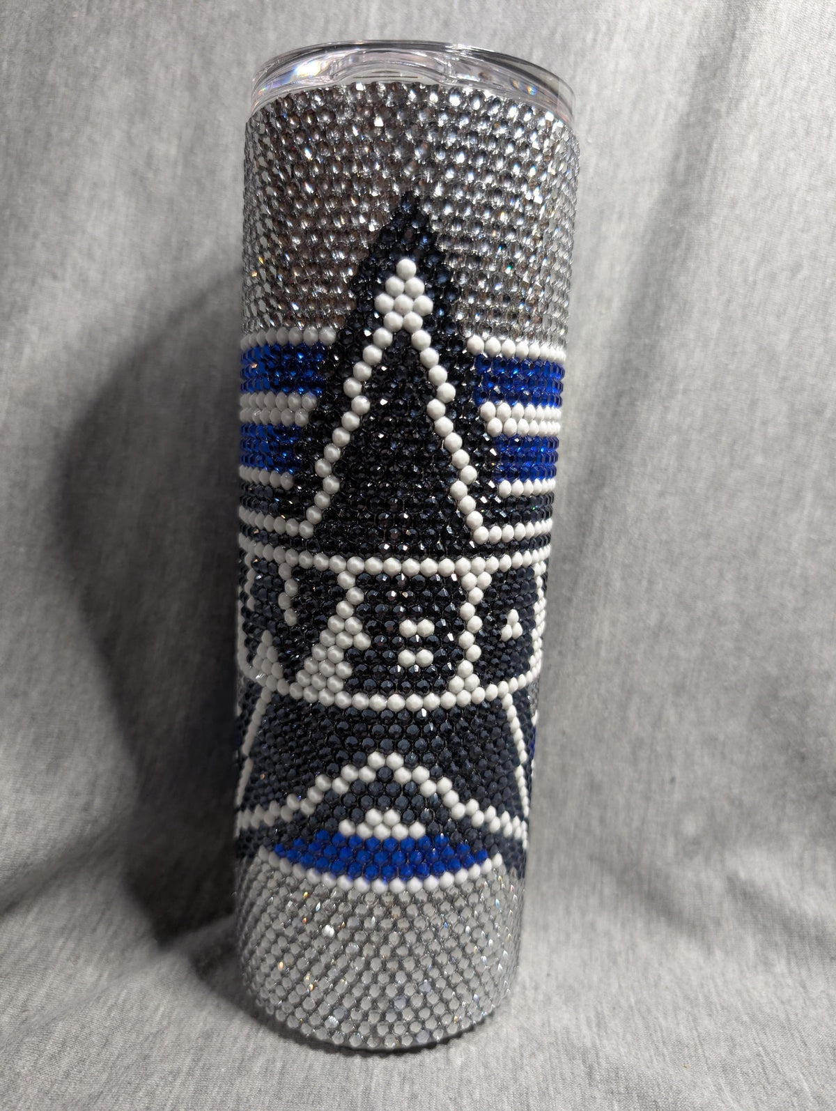 Cowboys Football Team Rhinestone 20 oz skinny tumbler