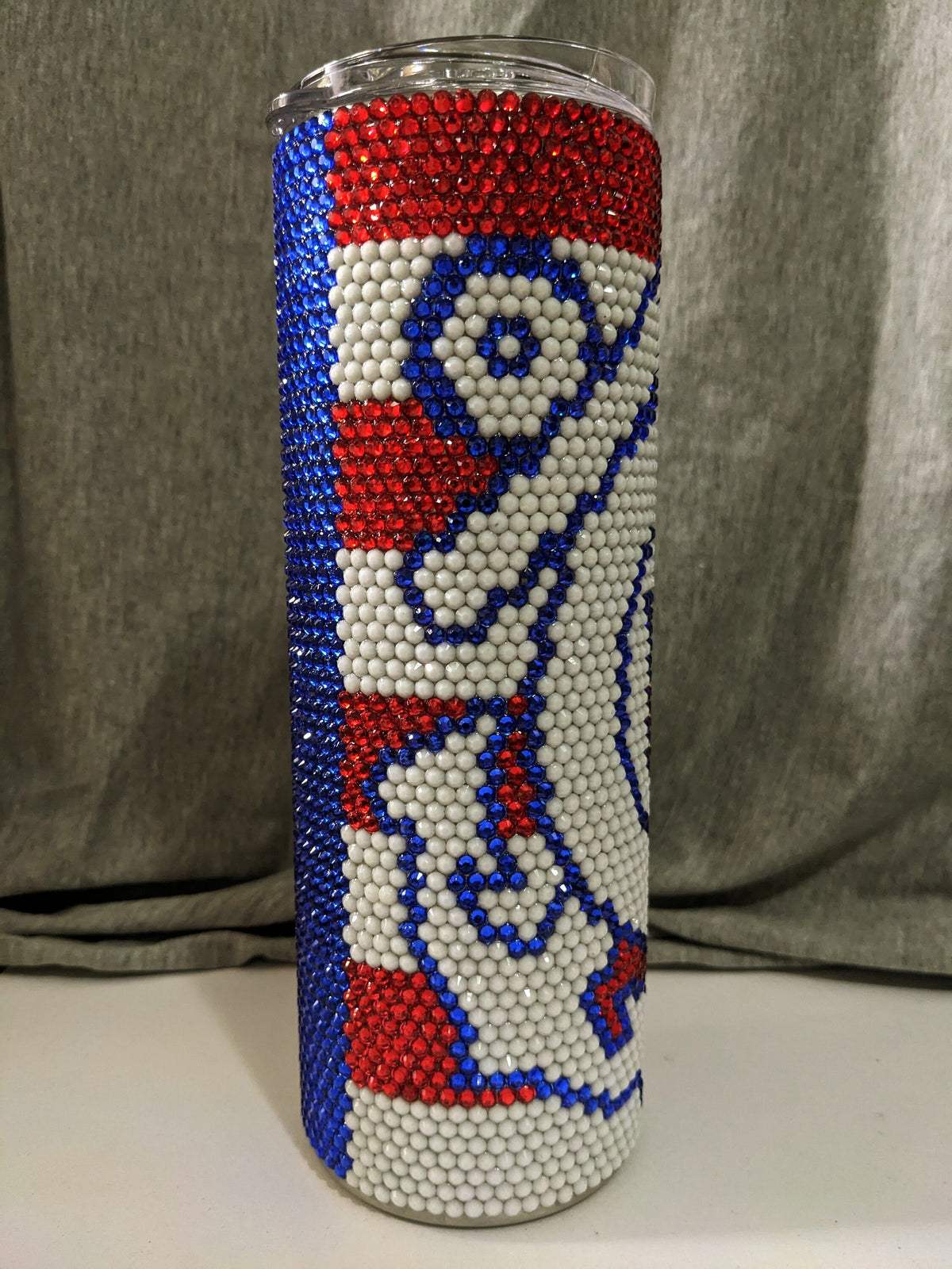 Military Coast Guard Rhinestone 20 oz skinny tumbler