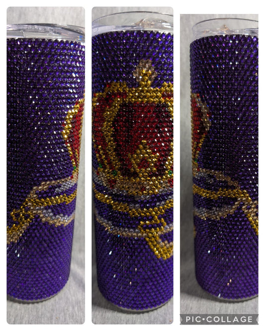 Crown Rhinestone Tumbler