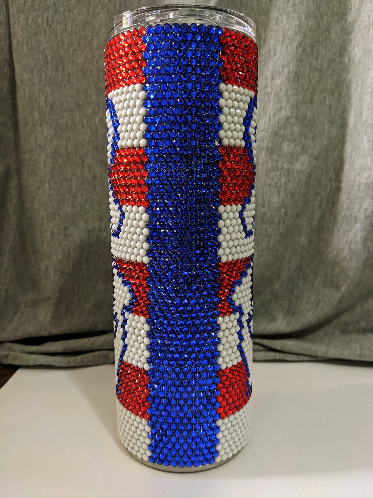 Military Coast Guard Rhinestone 20 oz skinny tumbler