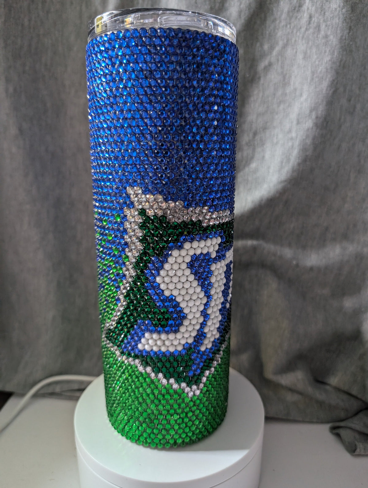 Lemon Lime Soda Rhinestone 20 oz skinny tumbler