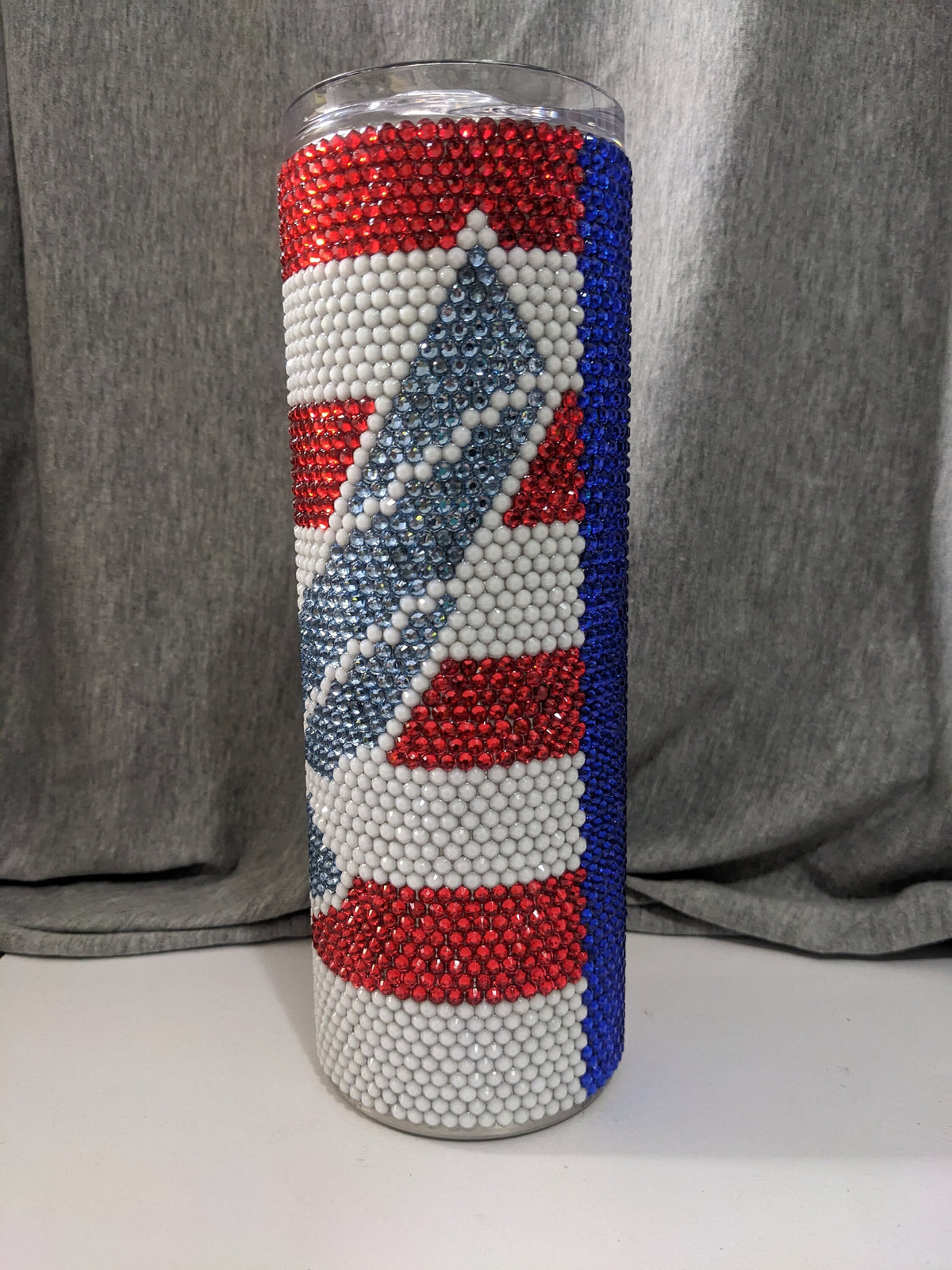 Military Air Force Rhinestone 20 oz skinny tumbler