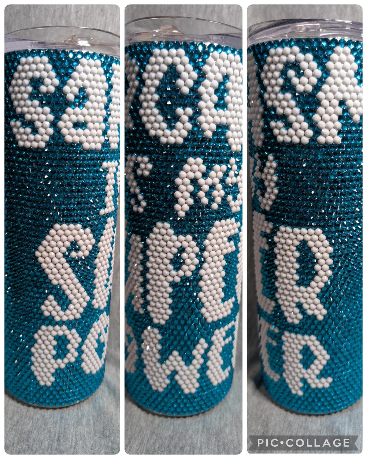 20 oz  Sarcasm is my super power Rhinestone skinny tumbler