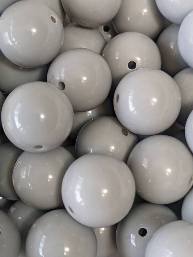20 mm Solid Color bubblegum beads