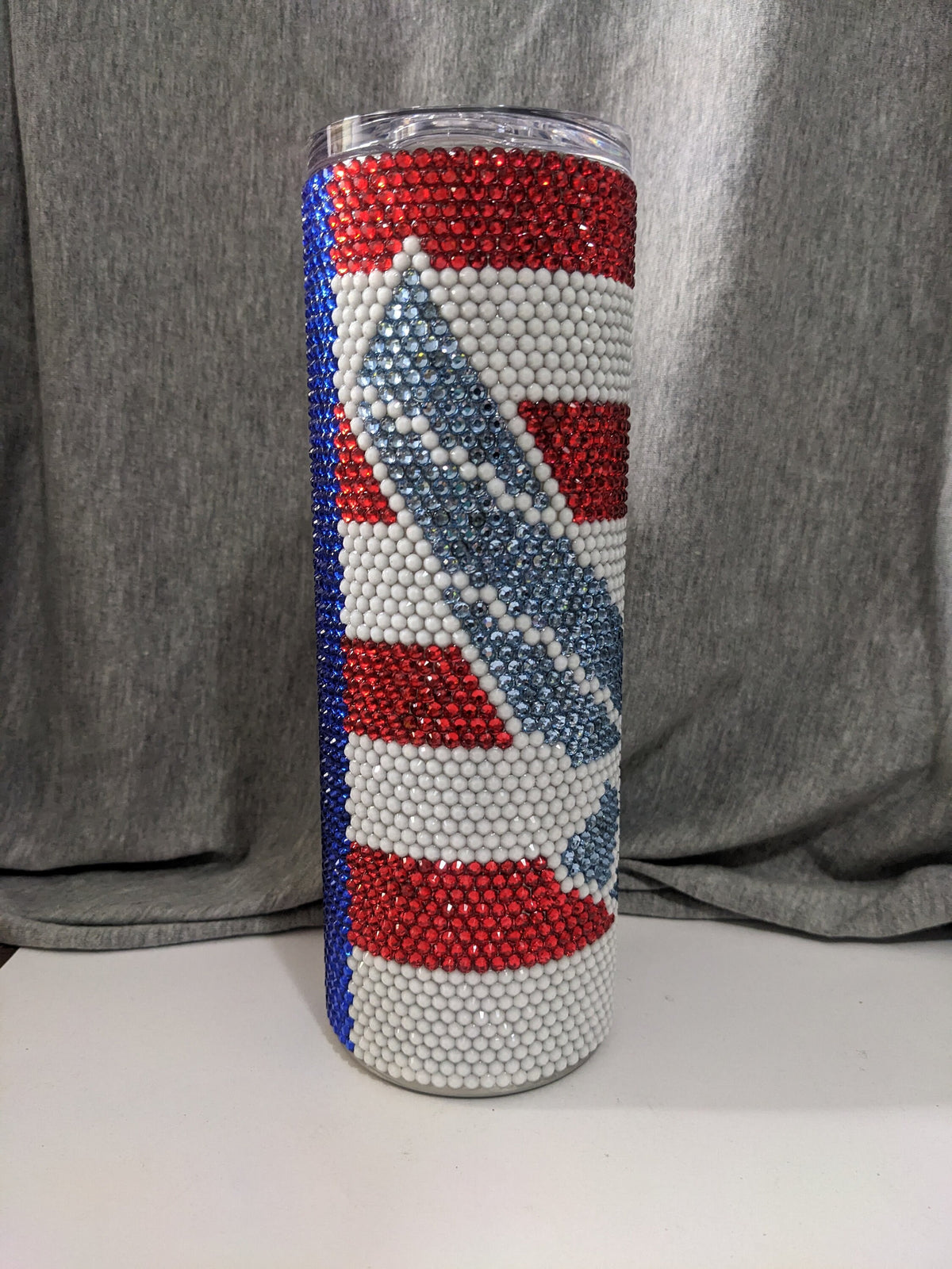 Military Air Force Rhinestone 20 oz skinny tumbler