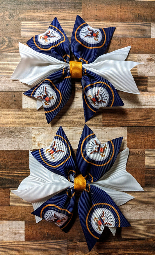 Navy Hair bow