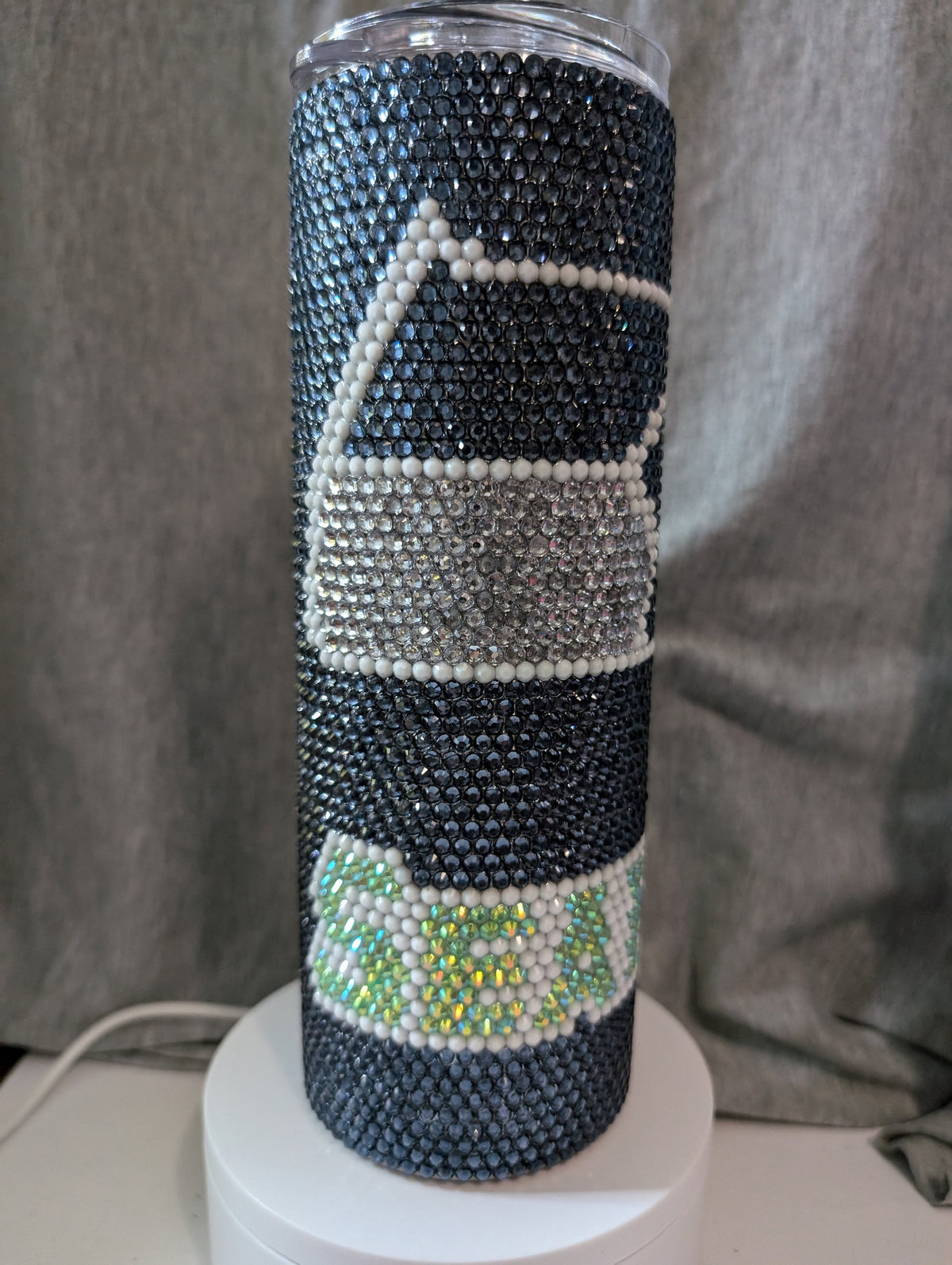 Seattle Football Team Rhinestone skinny tumbler