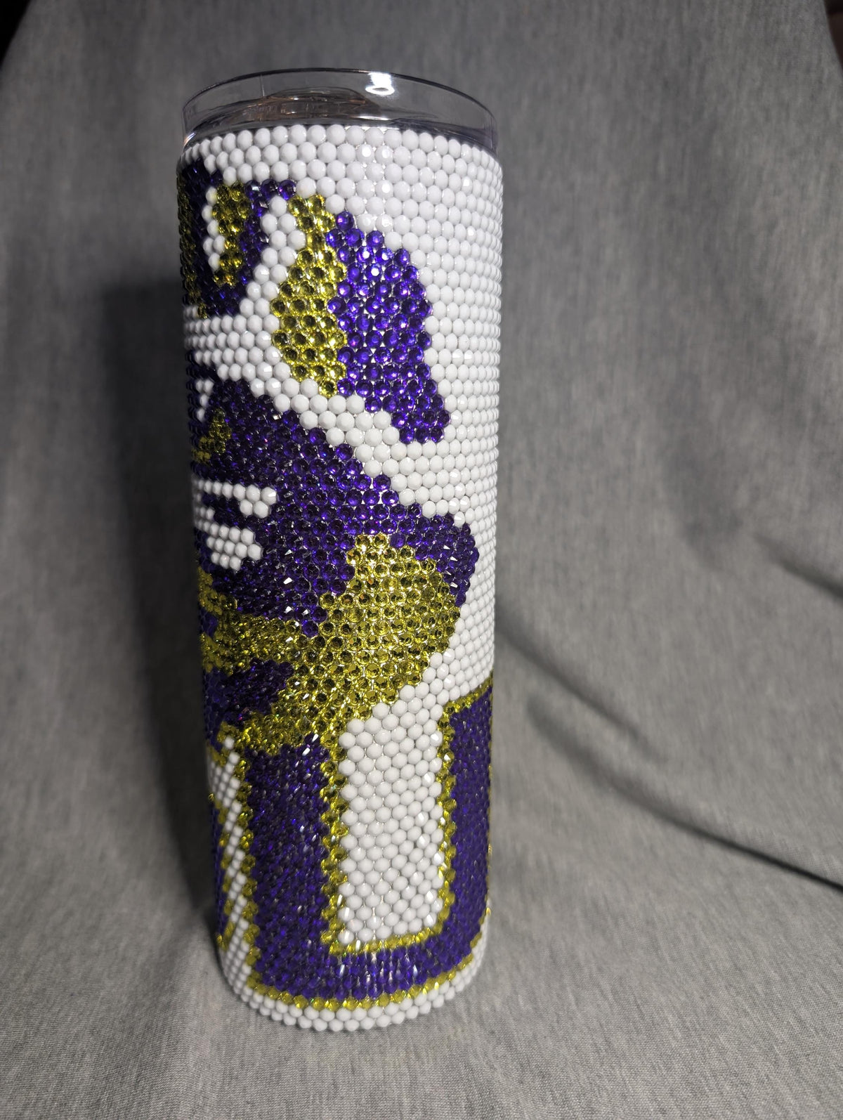 Louisiana Football Team Rhinestone 20 oz skinny tumbler