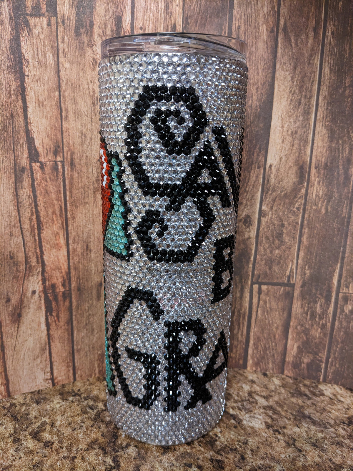 Saved By Grace Rhinestone 20oz skinny tumbler