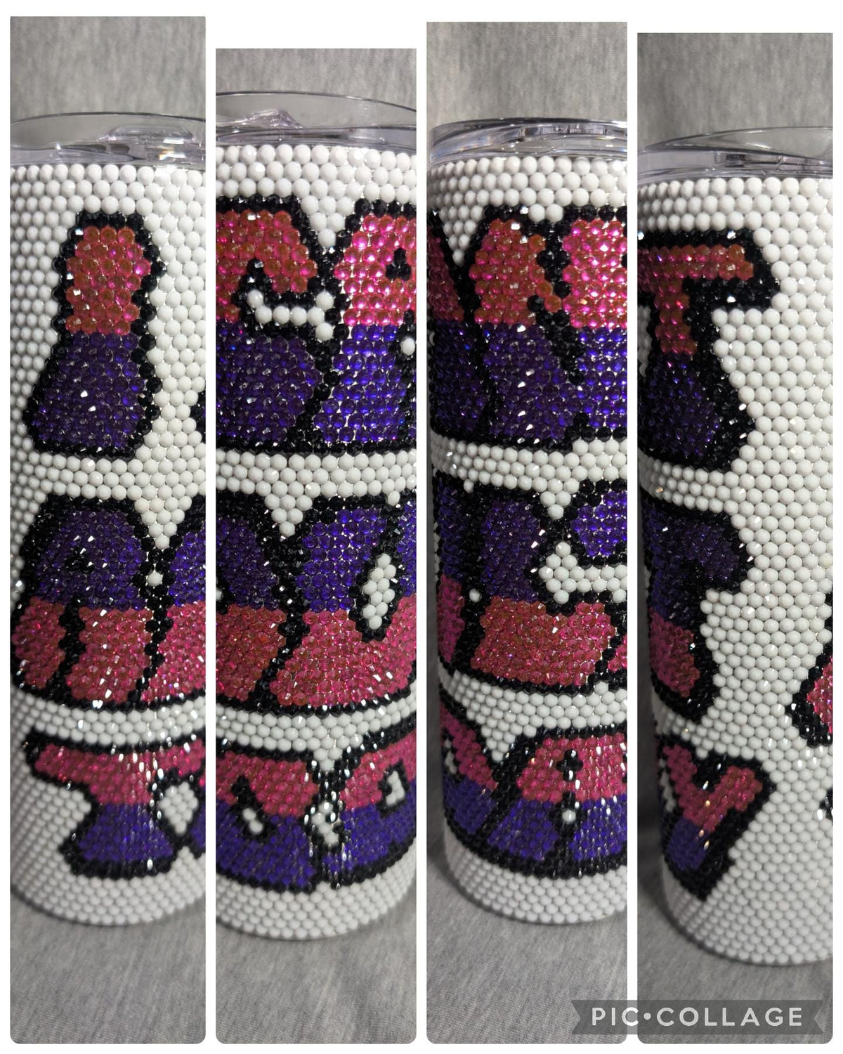 20 oz  I can't adult today Rhinestone skinny tumbler