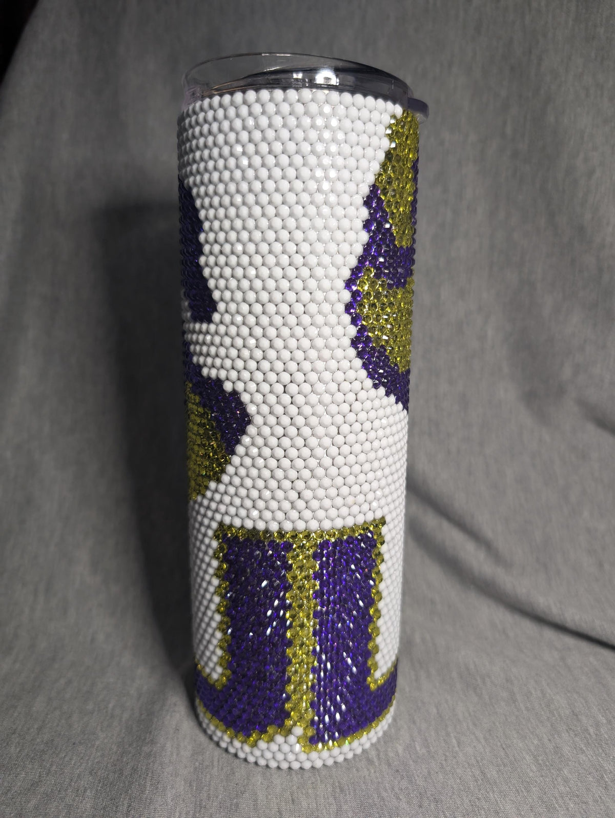 Louisiana Football Team Rhinestone 20 oz skinny tumbler