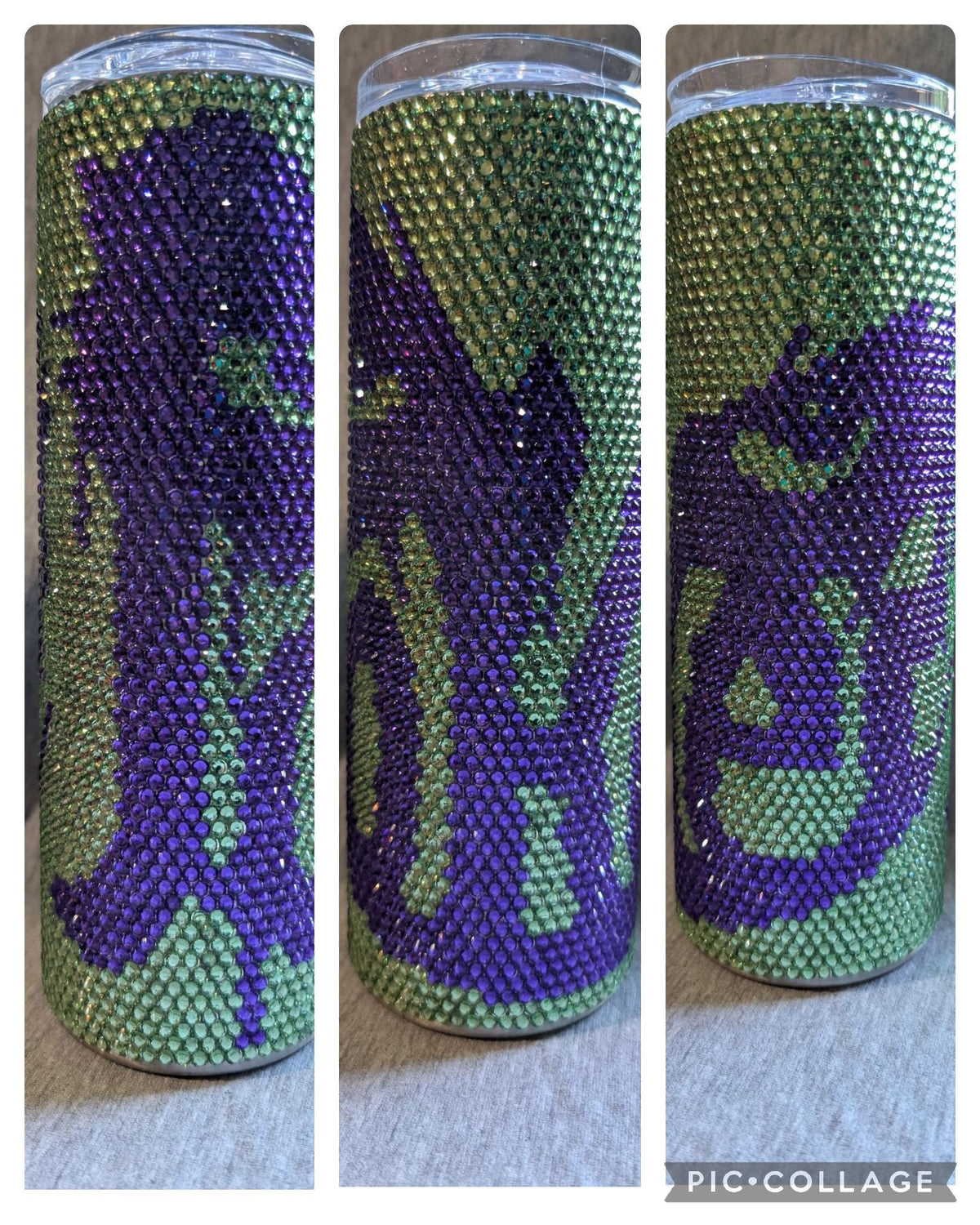 20 oz Joker Rhinestone skinny tumbler