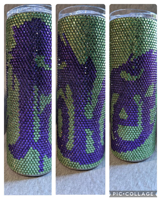 20 oz Joker Rhinestone skinny tumbler