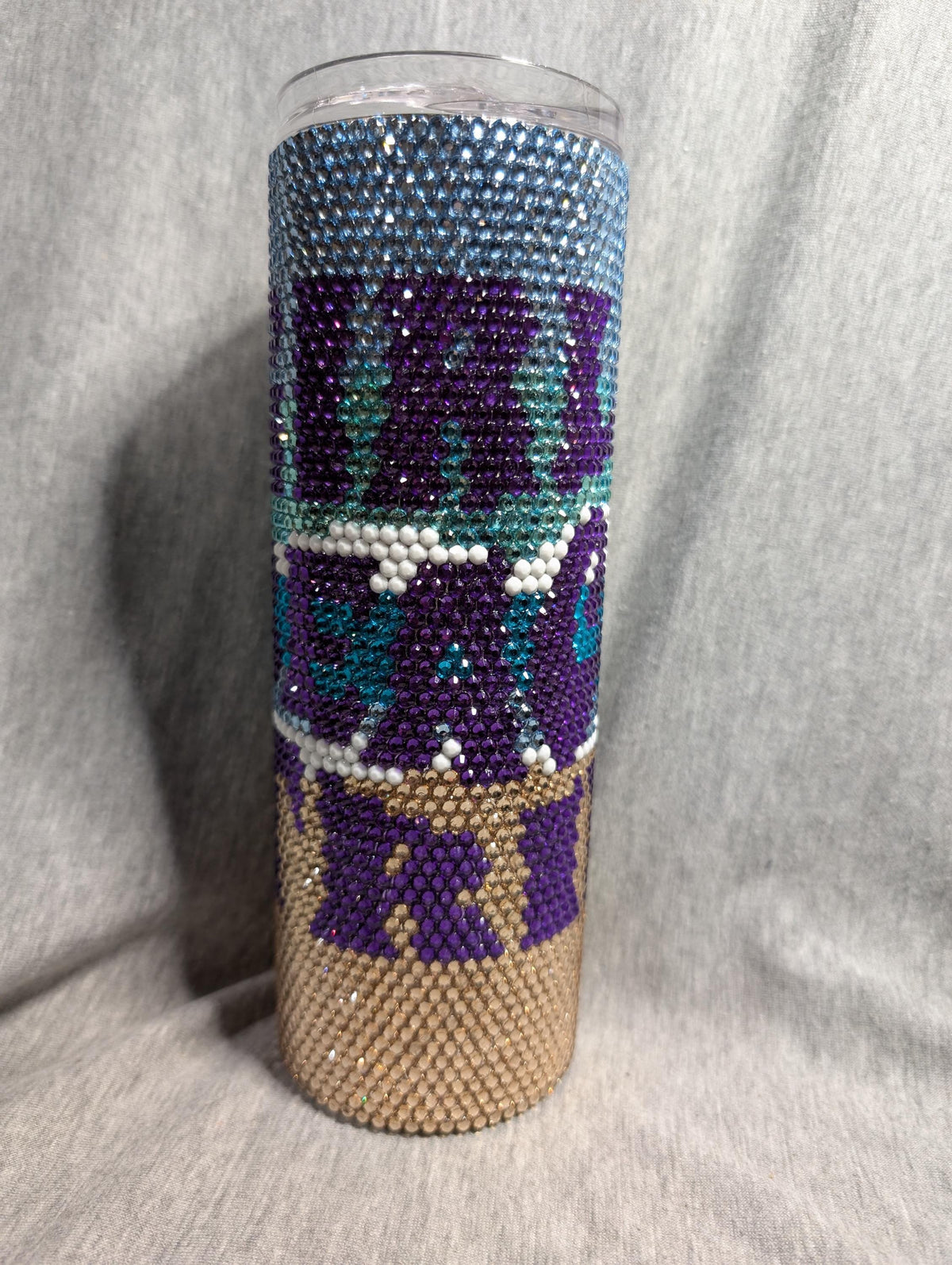 Girls Beach Trip Rhinestone skinny tumbler