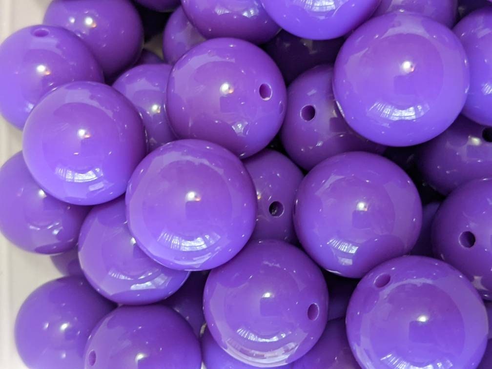 20 mm Solid Color bubblegum beads