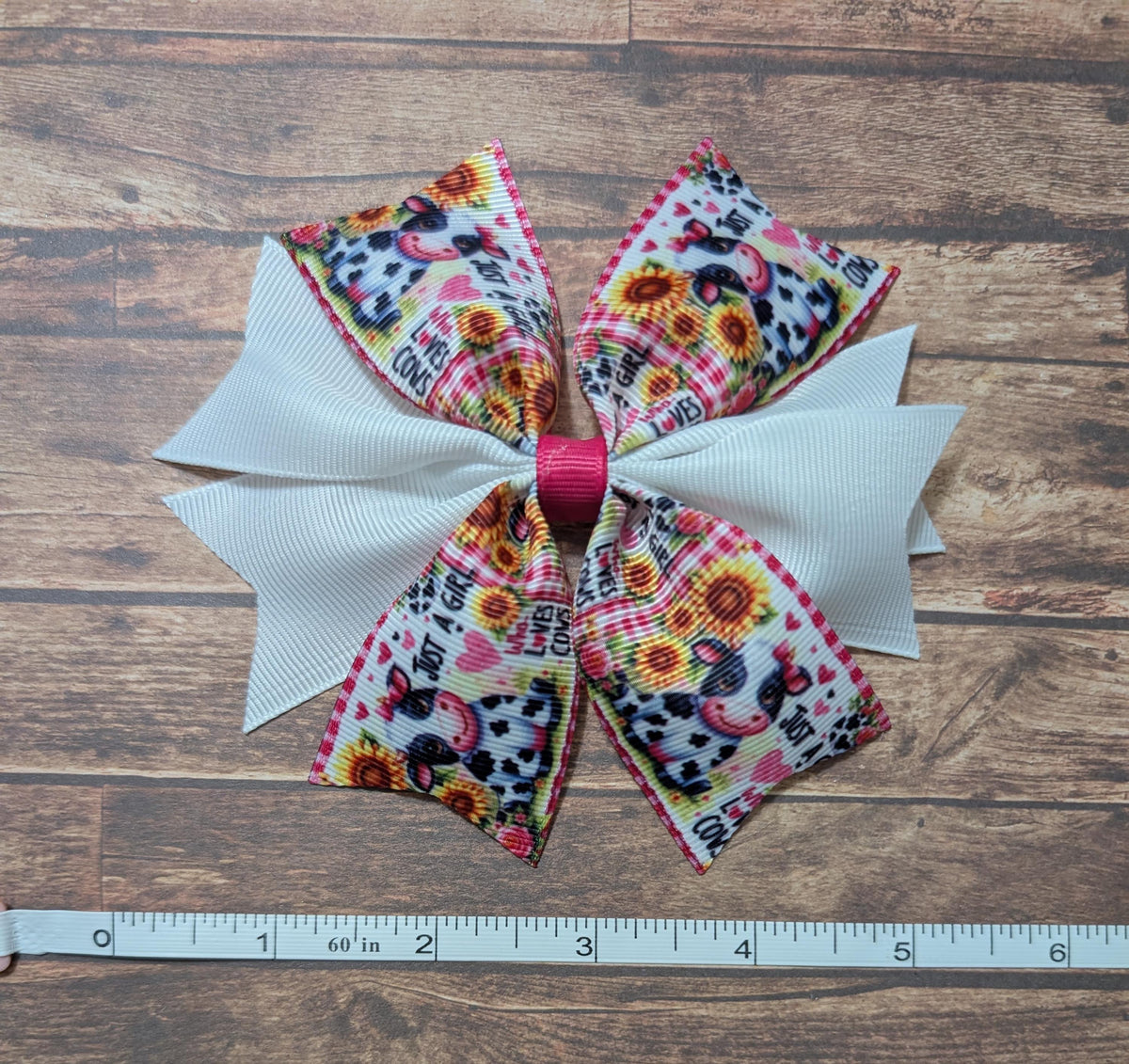 Just A Girl Who Loves Cows Hair bow