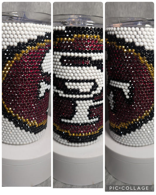 14 oz San Francisco Rhinestone skinny tumbler