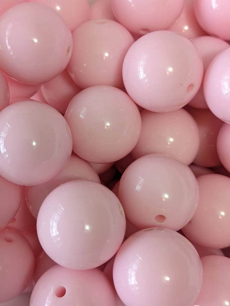 20 mm Solid Color bubblegum beads