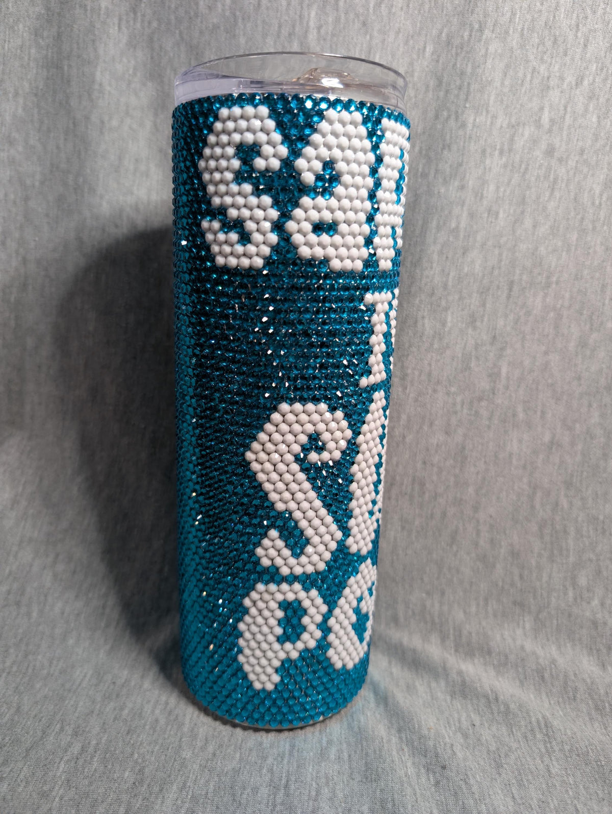 20 oz  Sarcasm is my super power Rhinestone skinny tumbler