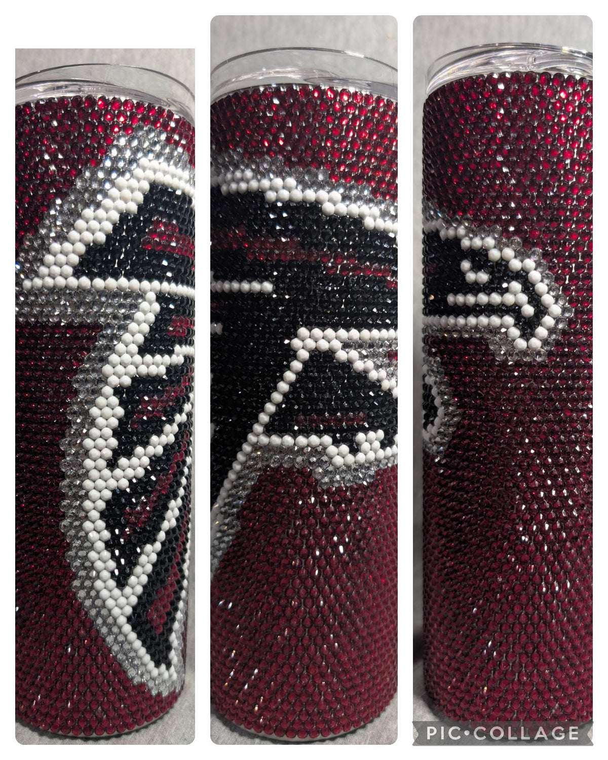 Atlanta Football Team Rhinestone 20 oz skinny tumbler