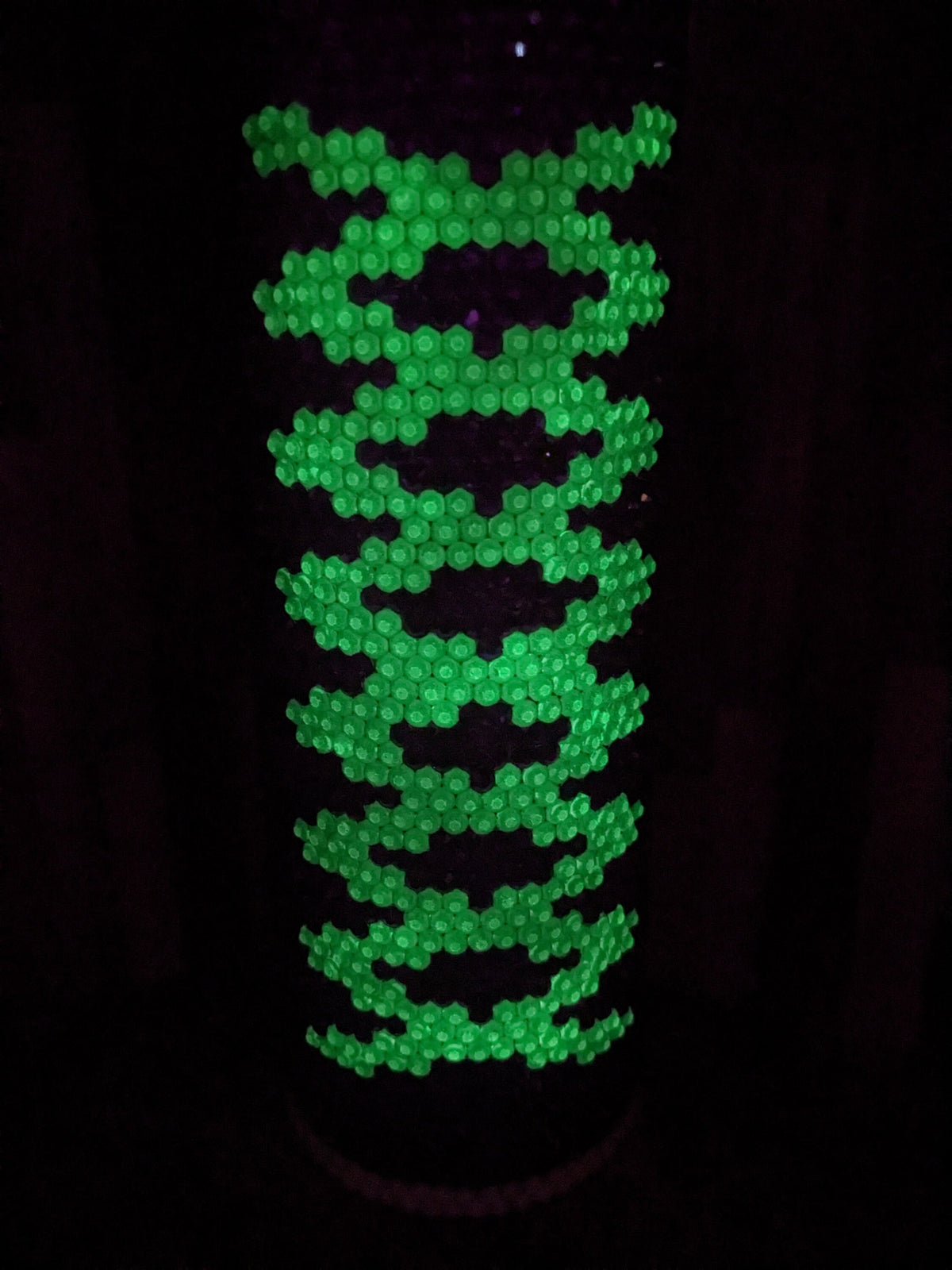 Purple Tennis Shoe glow in the dark laces 30 oz skinny tumbler