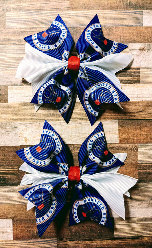 Air Force Hair bow