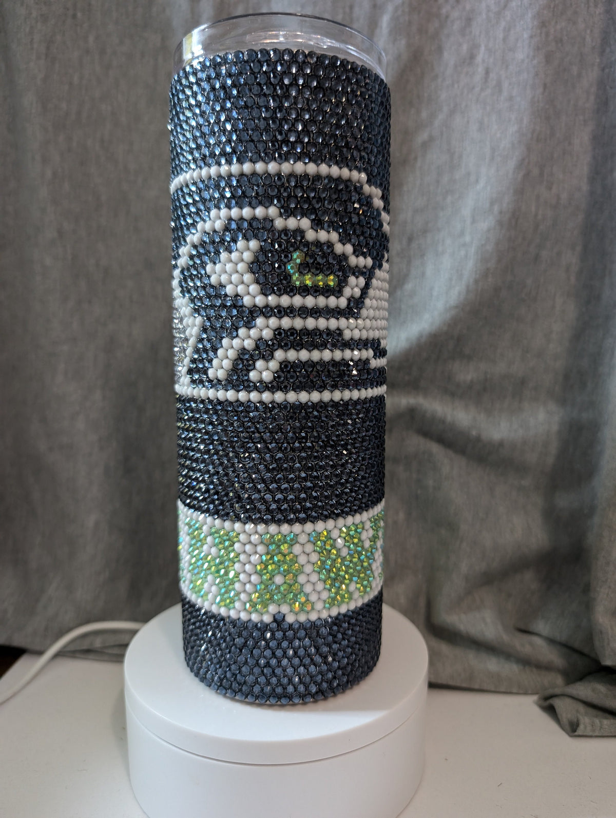 Seattle Football Team Rhinestone skinny tumbler