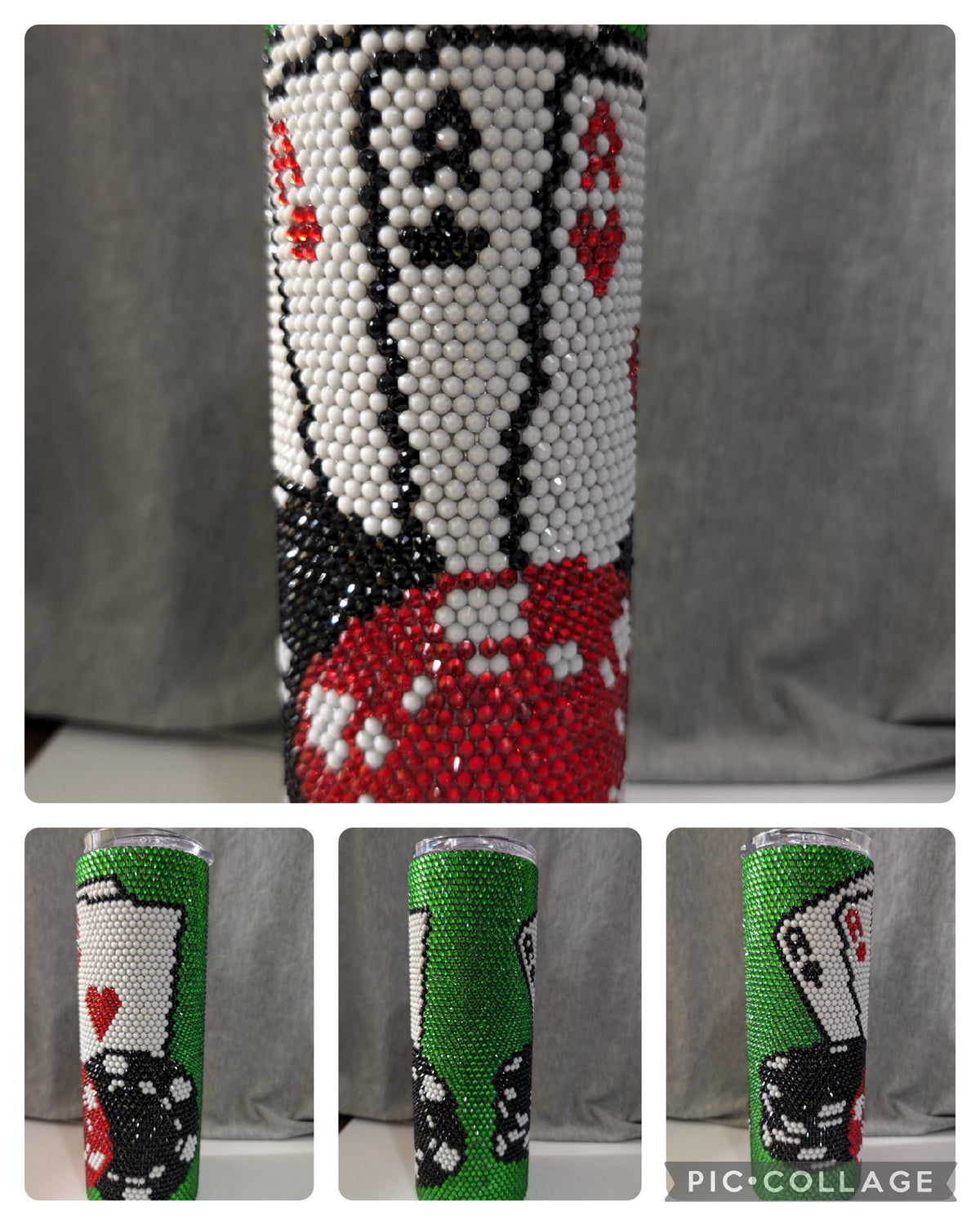 Poker 20oz skinny tumbler