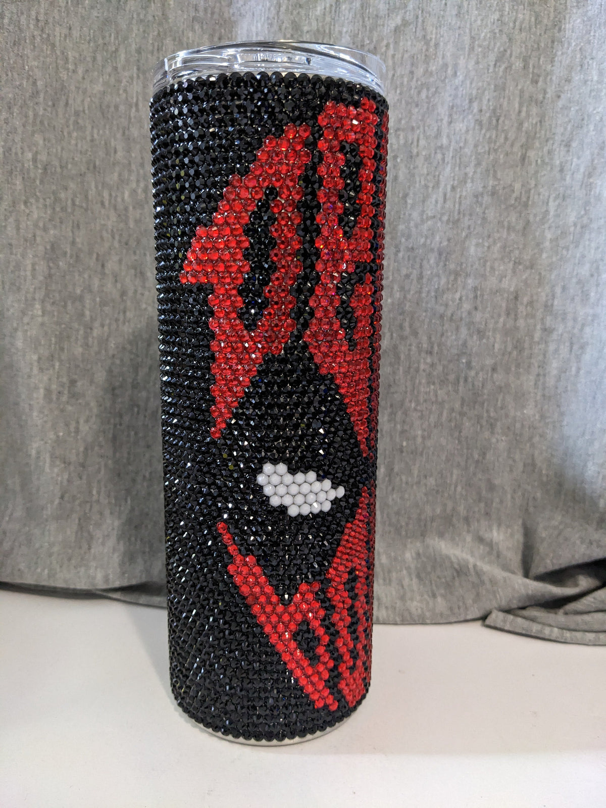 Red and Black Mask (DP) Tumbler 20oz skinny tumbler