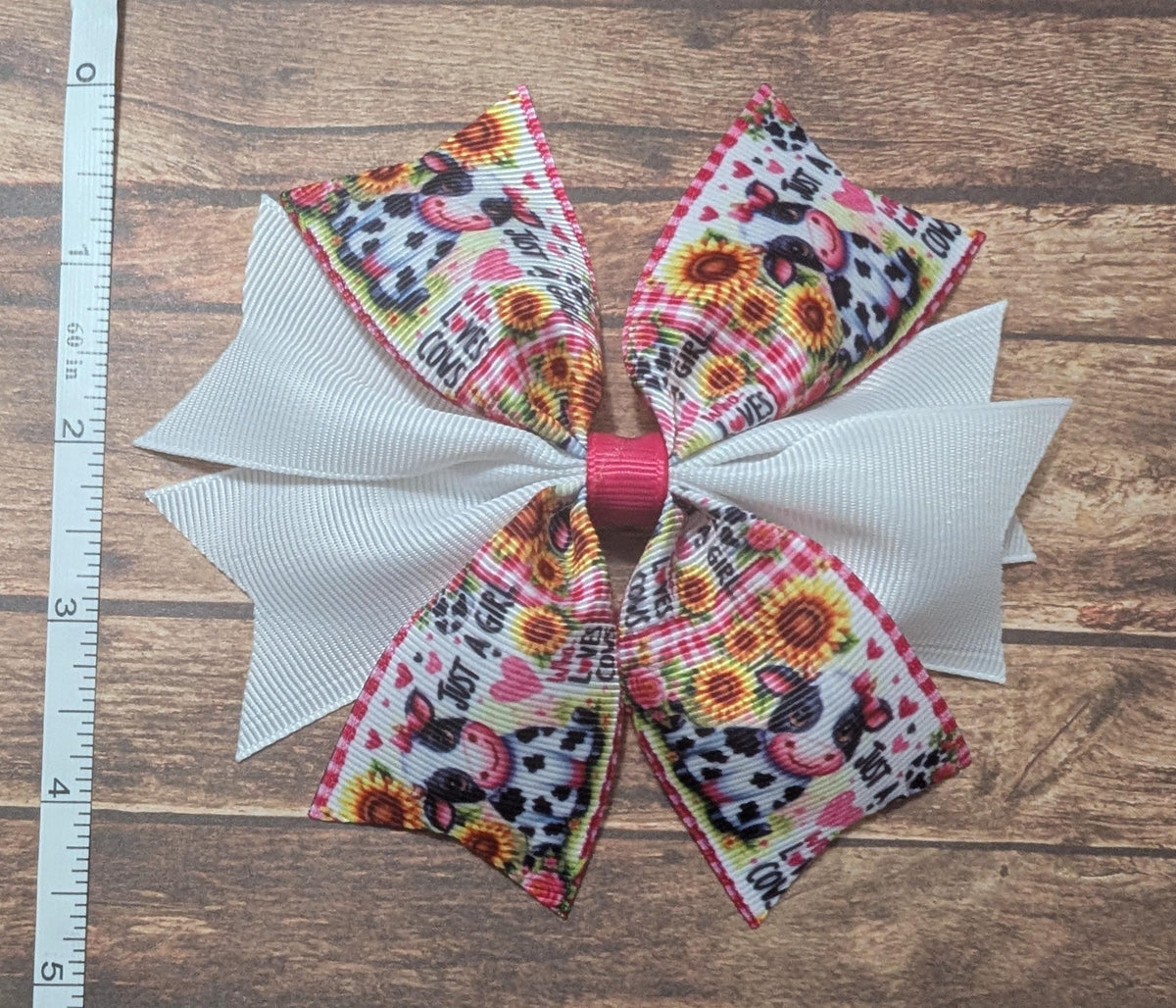 Just A Girl Who Loves Cows Hair bow