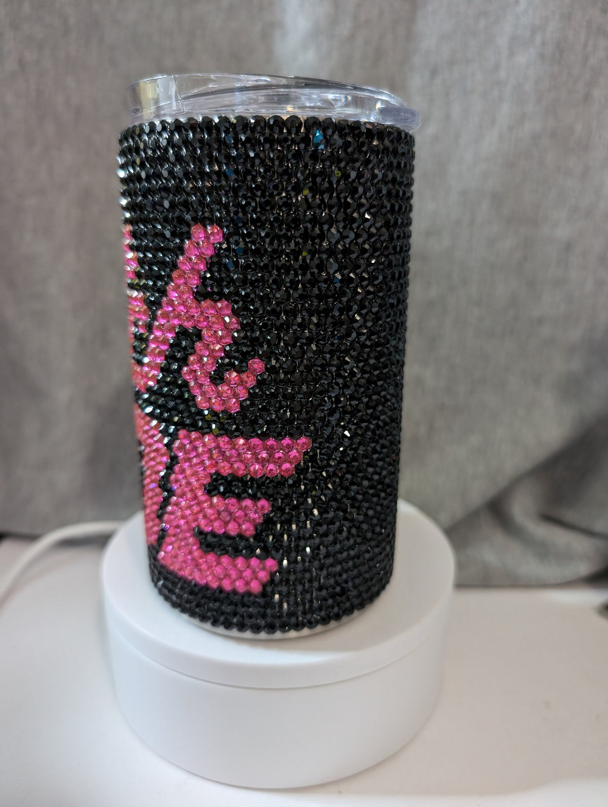 B***h Mode 14oz skinny Rhinestone tumbler