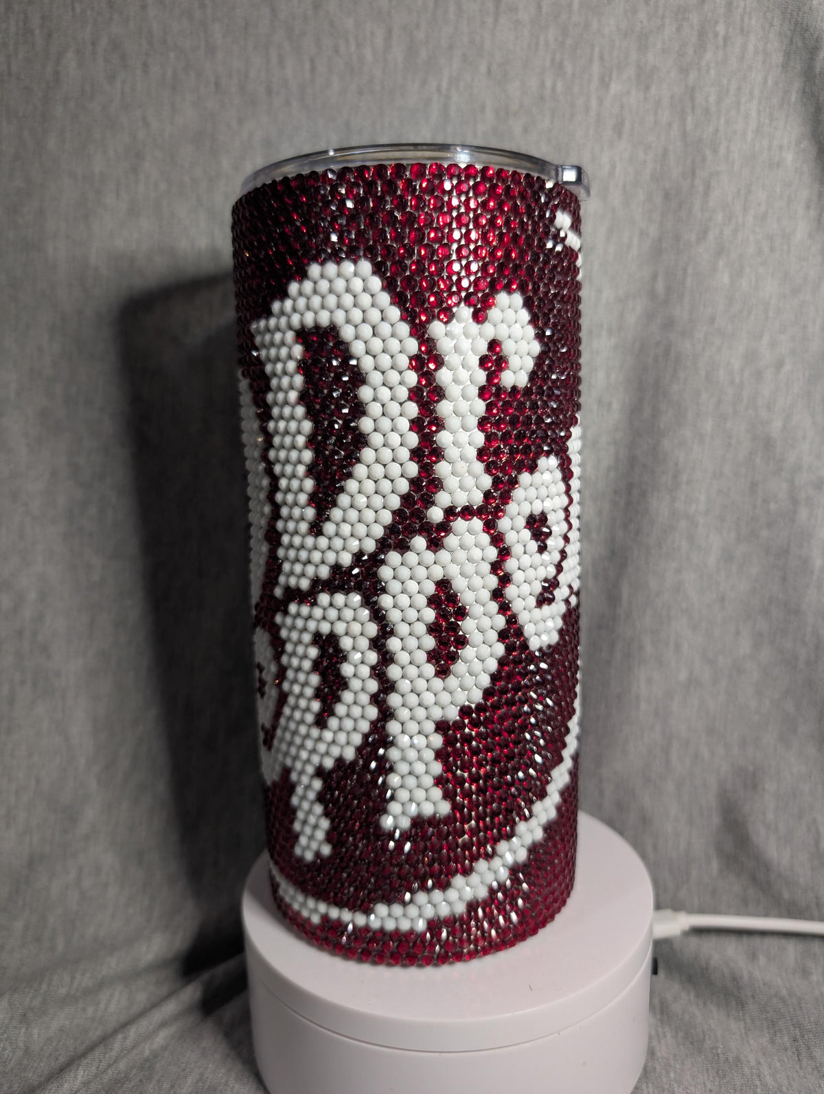 Dr Pepper Soda Rhinestone 20 oz thick tumbler