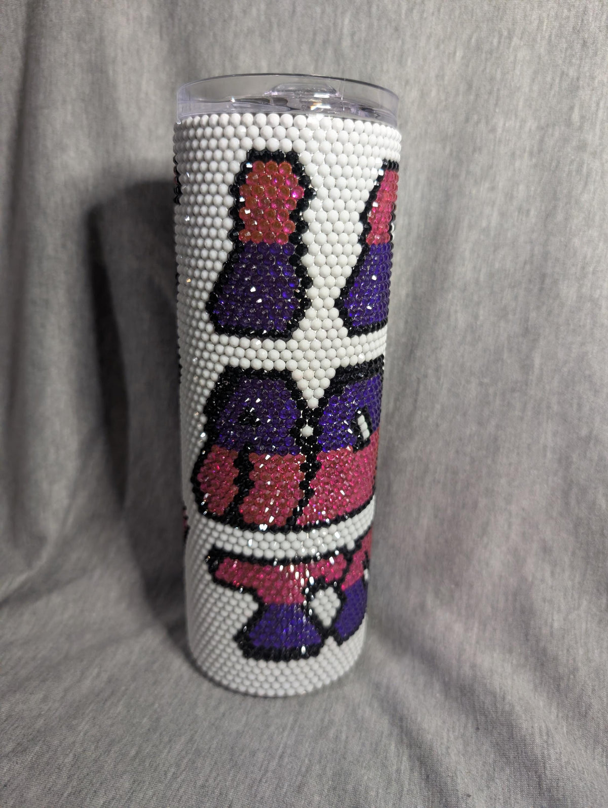 20 oz  I can't adult today Rhinestone skinny tumbler