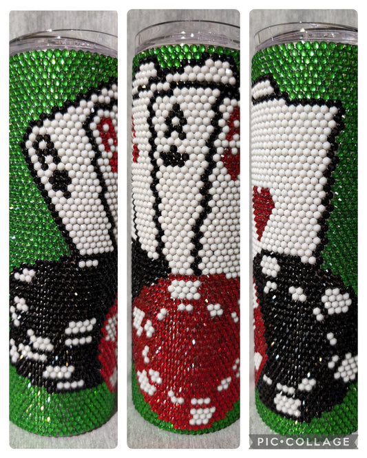 Poker 20oz skinny tumbler