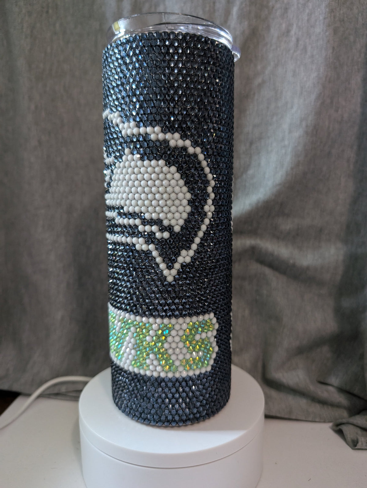 Seattle Football Team Rhinestone skinny tumbler