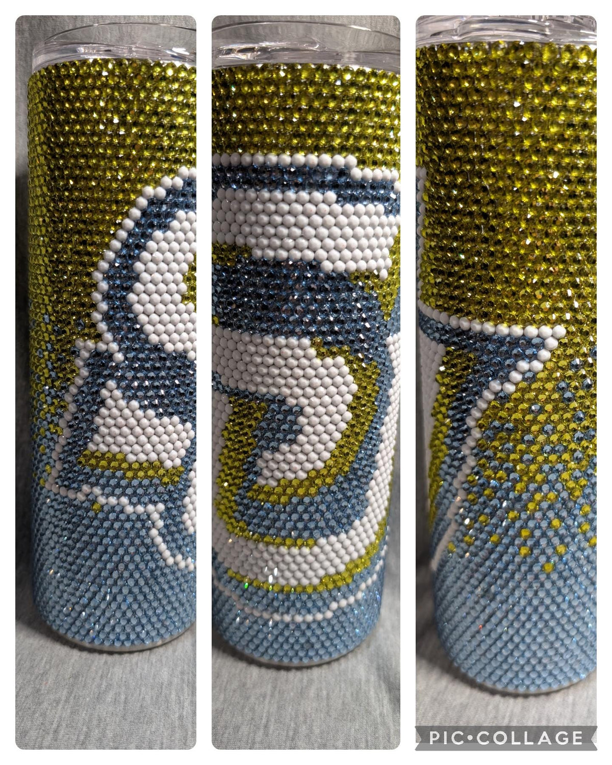 Southern Rhinestone 20oz skinny tumbler (College)