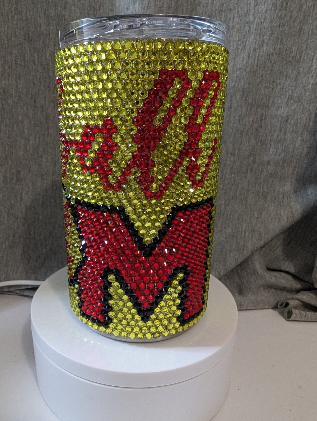 Softball Mom 14oz skinny Rhinestone tumbler