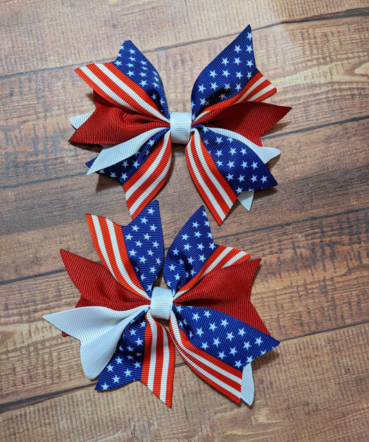 America Flag bow set