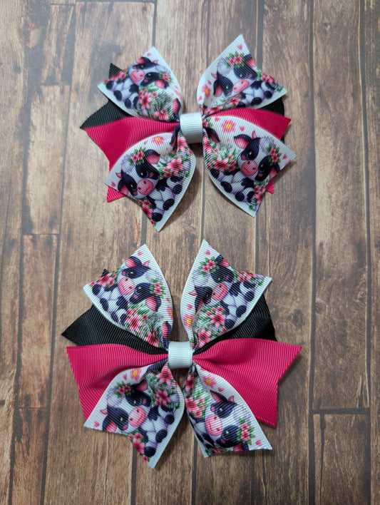 Baby Cow Hair bow