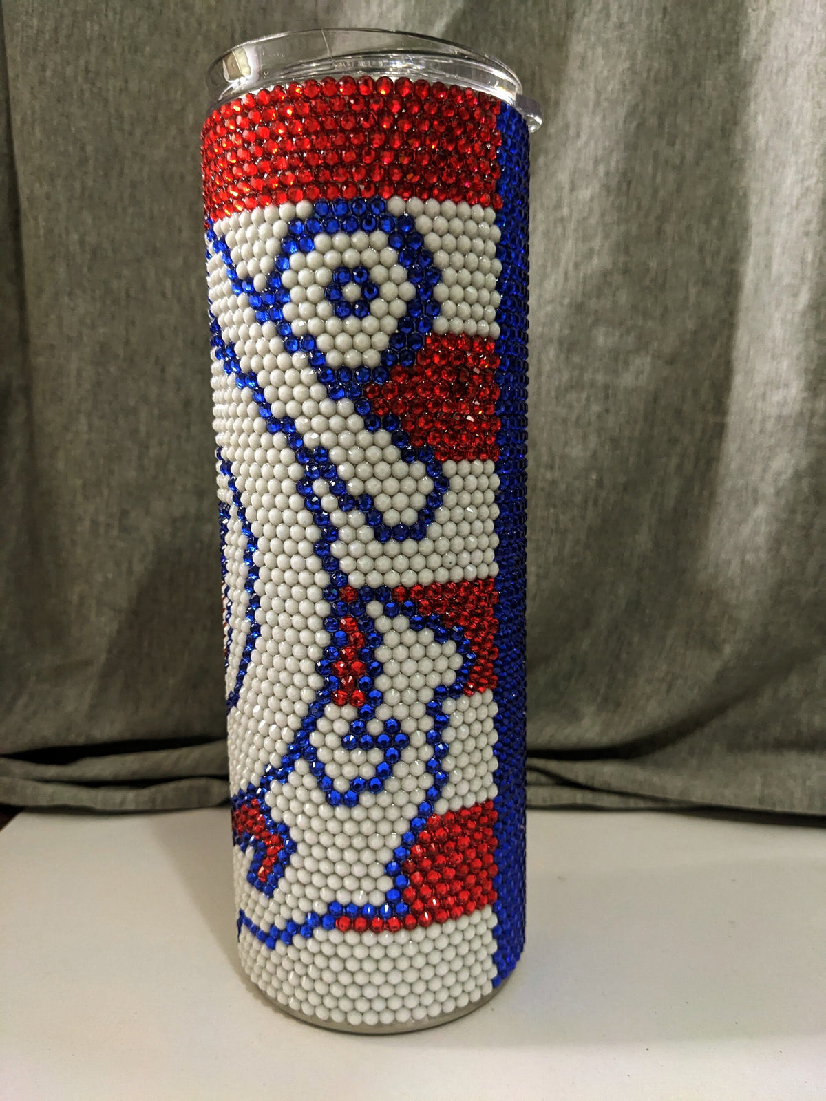 Military Coast Guard Rhinestone 20 oz skinny tumbler