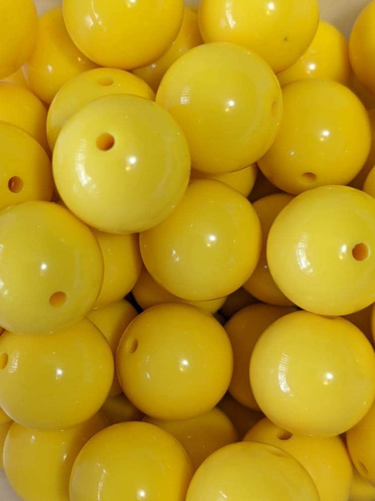 20 mm Solid Color bubblegum beads