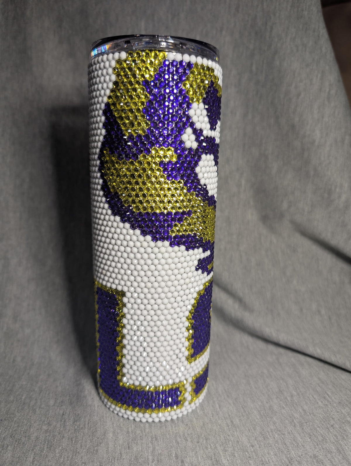 Louisiana Football Team Rhinestone 20 oz skinny tumbler
