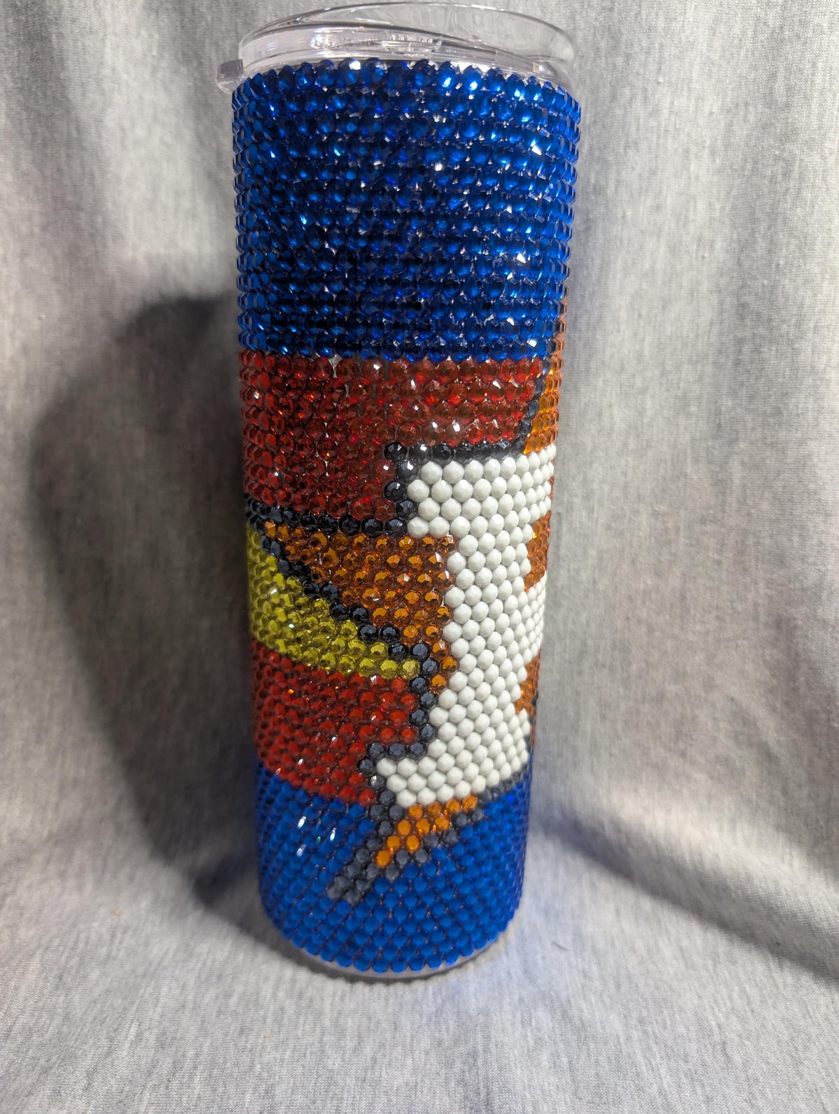 Houston Texas Baseball Team Striped Rhinestone (blue)